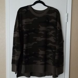 Camo Sweatershirt for Plus Women